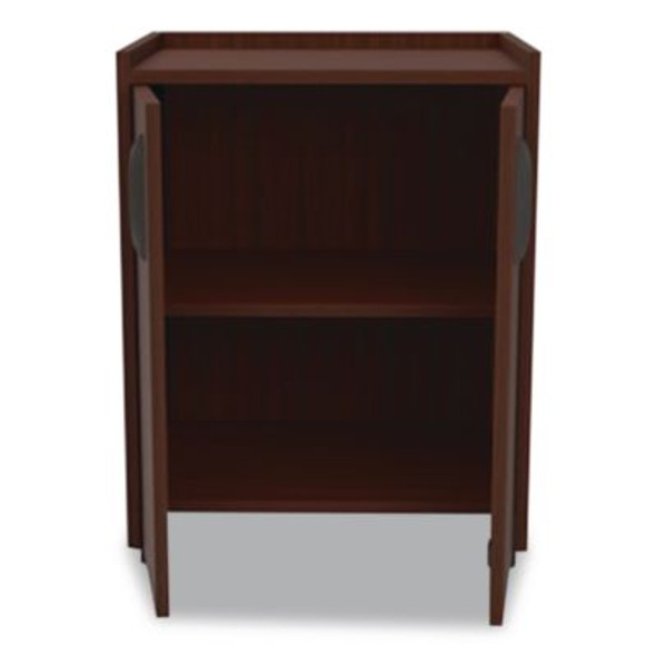 Mobile Refreshment Center, Engineered Wood, 3 Shelves, 23" x 18" x 31", Mahogany