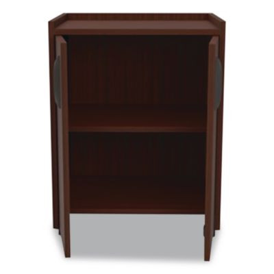 Mobile Refreshment Center, Engineered Wood, 3 Shelves, 23" x 18" x 31", Mahogany