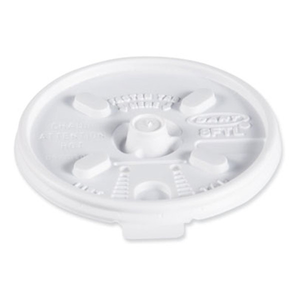 Lift n' Lock Plastic Hot Cup Lids, Fits 8 Oz Hot Cups, White, 1,000/Carton