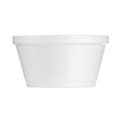 Foam Container, Extra Squat, 8 Oz, White, 1,000/Carton