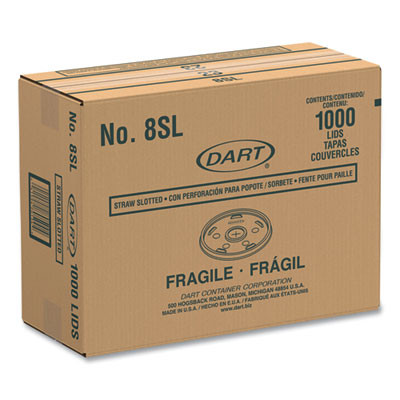 Plastic Cold Cup Lids, Fits 8 Oz To 9 Oz Cold Cups, Translucent, 100/Pack, 10 Packs/Carton