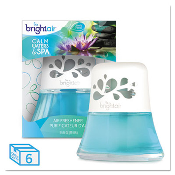Scented Oil Air Freshener, Calm Waters And Spa, Blue, 2.5 Oz, 6/Carton