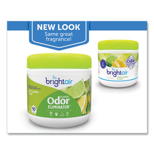 Super Odor Eliminator, Zesty Lemon And Lime, 14 Oz Jar, 6/Carton
