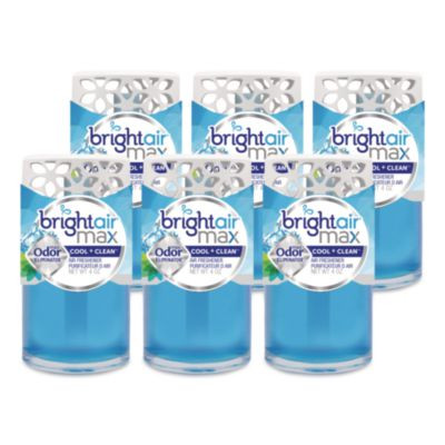 Max Scented Oil Air Freshener, Cool And Clean, 4 Oz, 6/Carton