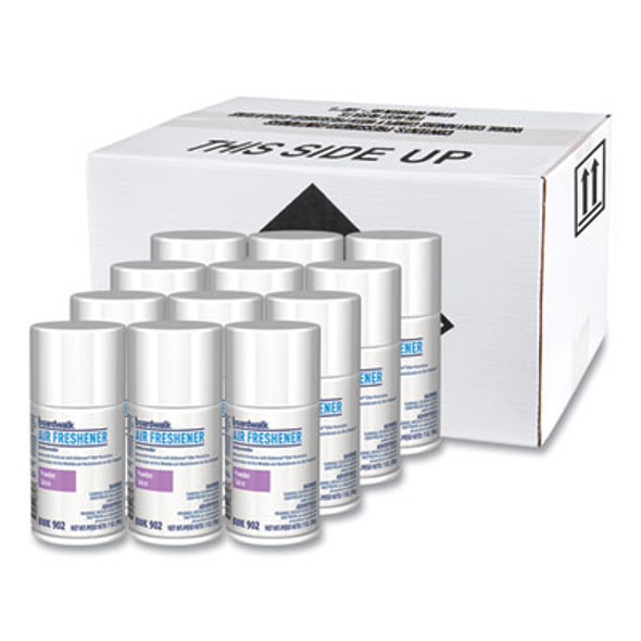 Metered Air Freshener Refill, Powder Mist Scent, 7 Oz Aerosol Spray, 12/Carton