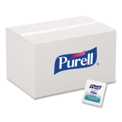 Premoistened Sanitizing Hand Wipes, Individually Wrapped, 5 x 7, Unscented, White, 1,000/Carton