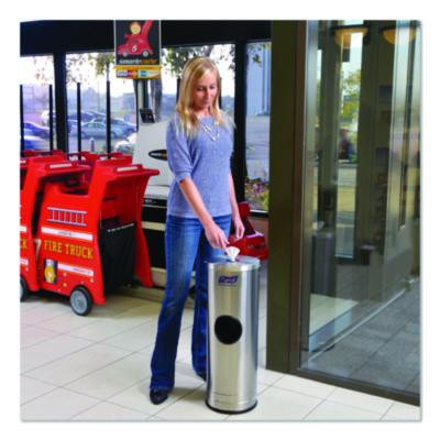 Dispenser Stand For Sanitizing Wipes, 1,500 Wipe Capacity, 10.25 X 10.25 X 14.5, Stainless Steel