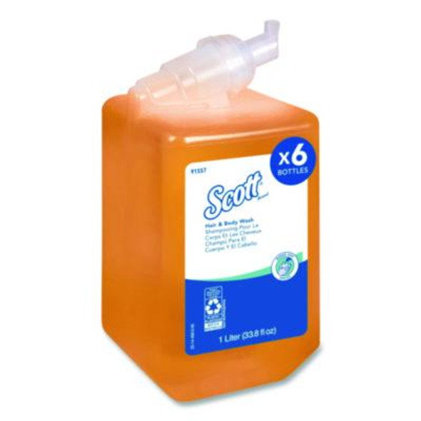 Essential Hair And Body Wash, Citrus Floral Scent, 1 L, 6/Carton