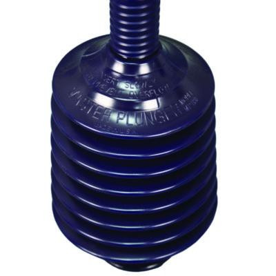 Deluxe Professional Plunger, 11.2" Plastic Handle, 6" Dia, Black, 6/Carton