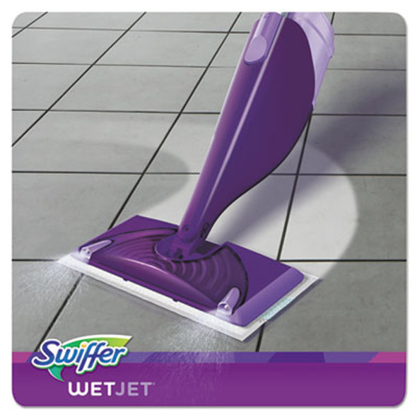 Wetjet Mop, 11 X 5 White Cloth Head, 46" Purple/Silver Aluminum/Plastic Handle, 2/Carton