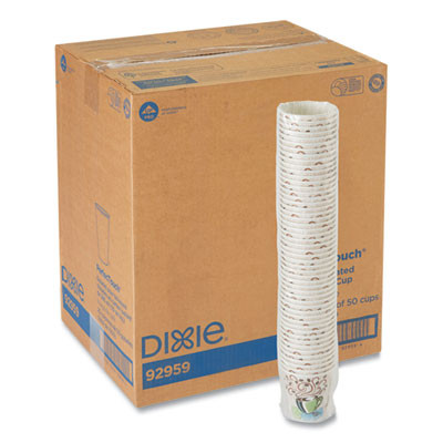 Perfectouch Paper Hot Cups, 10 Oz, Coffee Haze Design, 50/Sleeve, 20 Sleeves/Carton