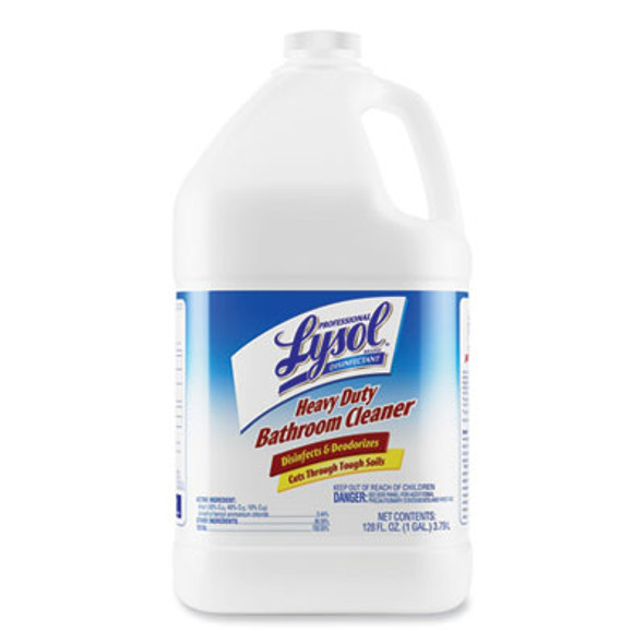 Disinfectant Heavy-Duty Bathroom Cleaner Concentrate, Fresh Lime, 1 Gal Bottle, 4/Carton