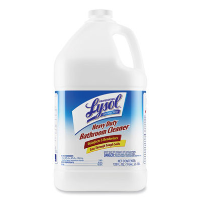 Disinfectant Heavy-Duty Bathroom Cleaner Concentrate, Fresh Lime Scent, 1 Gal Bottle, 4/Carton
