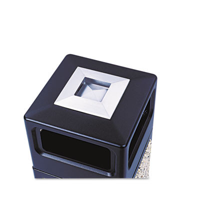 Canmeleon Aggregate Panel Receptacles, 15 Gal, Polyethylene/Stainless Steel, Black