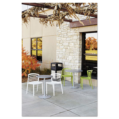 Canmeleon Aggregate Panel Receptacles, Side-Open, 38 Gal, Polyethylene, Black