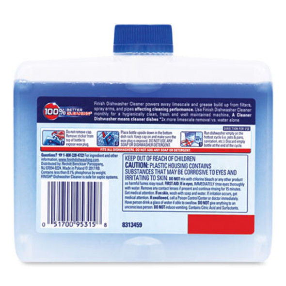 Dishwasher Cleaner, Fresh, 8.45 Oz Bottle, 6/Carton
