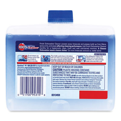 Dishwasher Cleaner, Fresh Scent, 8.45 Oz Bottle, 6/Carton