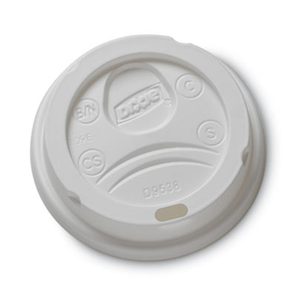 Drink-Thru Lid, Fits 8 Oz Hot Cups, Plastic, White, 1,000/Carton
