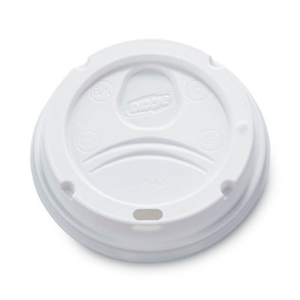 Dome Lid, Fits 10 Oz To 16 Oz Perfectouch Hot Cups/12 Oz To 20 Oz Wisesize Hot Cups, Plastic, White, 500/Carton