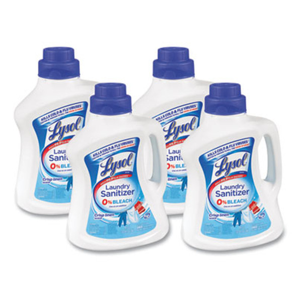 Laundry Sanitizer, Liquid, Crisp Linen, 90 Oz, 4/Carton