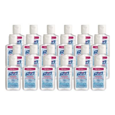 Advanced Hand Sanitizer Refreshing Gel, 2 Oz, Flip-Cap Bottle, Clean Scent, 24/Carton