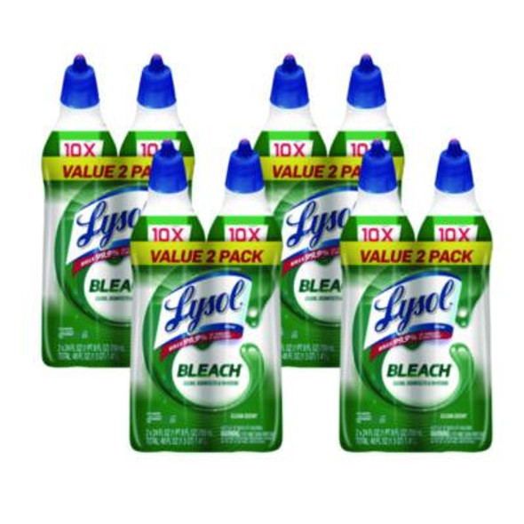 Disinfectant Toilet Bowl Cleaner With Bleach, 24 Oz, 8/Carton