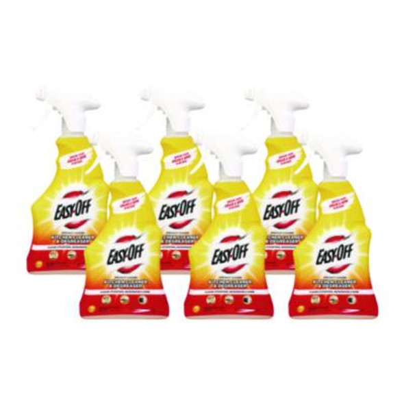 Kitchen Degreaser, Lemon Scent, 16 Oz Spray Bottle, 6/Carton