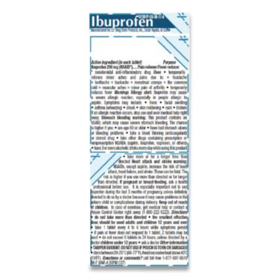 Ibuprofen, 200 Mg, Refill Pack, Two Tablets/Packet, 50 Packets/Box