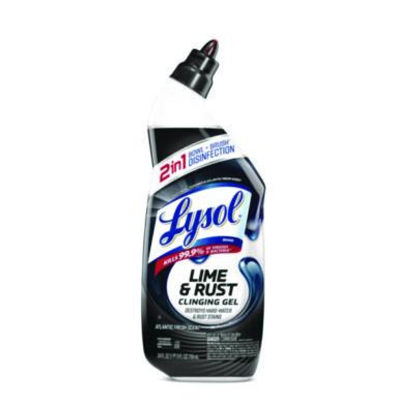 Disinfectant Toilet Bowl Cleaner w/Lime/Rust Remover, Atlantic Fresh, 24 Oz, 9/Carton