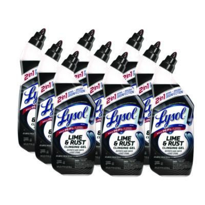 Disinfectant Toilet Bowl Cleaner w/Lime/Rust Remover, Atlantic Fresh Scent, 24 Oz Angle-Neck Bottle, 9/Carton