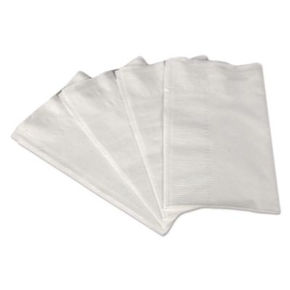 1/8-Fold Dinner Napkins, 2-Ply, 17 x 14.63, White, 300/Pack, 10 Packs/Carton