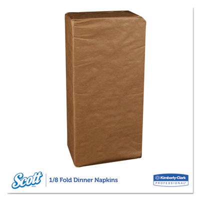 1/8-Fold Dinner Napkins, 2-Ply, 17 x 14.63, White, 300/Pack, 10 Packs/Carton