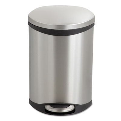 Step-On Medical Receptacle, 3 Gal, Steel, Stainless Steel