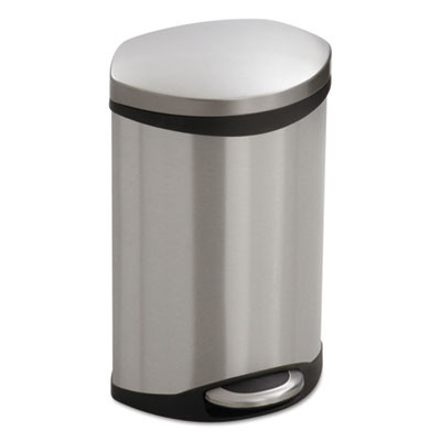 Step-On Medical Receptacle, 3 Gal, Steel, Stainless Steel