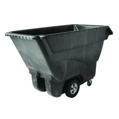 1 Cu Yd Structural Foam Tilt Truck, Standard Duty, 1,250 Lb Capacity, Black