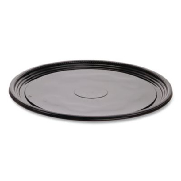 Caterline Casuals Thermoformed Platters, 18" Diameter, Black, Plastic, 25/Carton