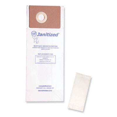 Vacuum Filter Bags Designed To Fit Advance Vu500/Triple S Triumph, 100/Carton