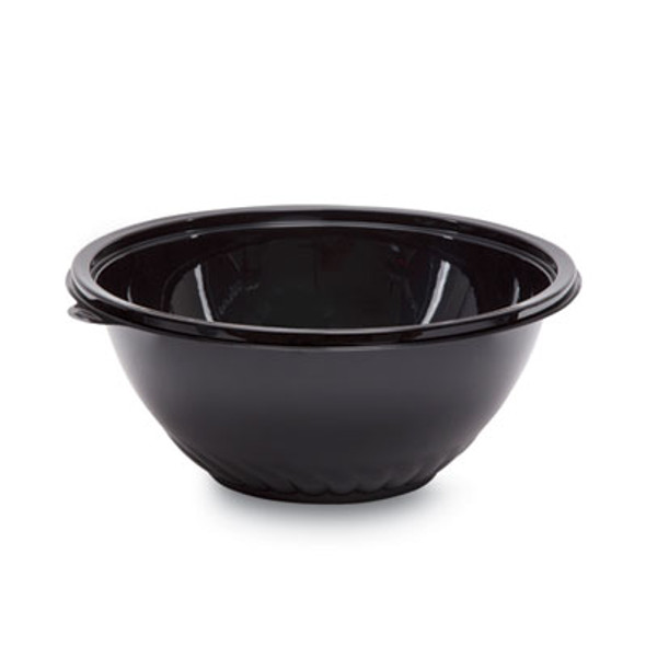 Caterline Pack n' Serve Plastic Bowl, 160 Oz, 12" Diameter x 5" h, Black, 25/Carton