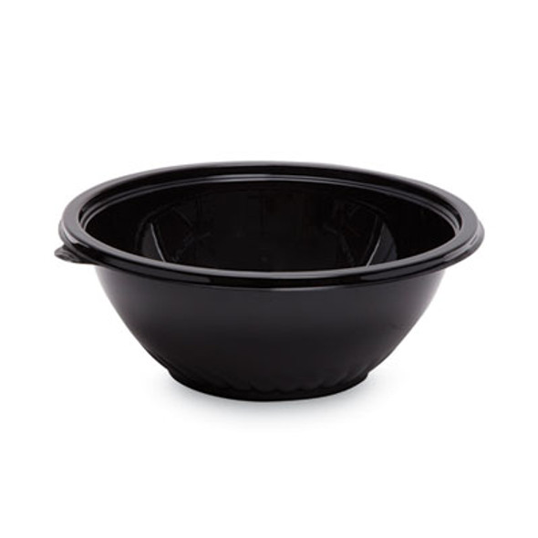 Caterline Pack n' Serve Plastic Bowl, 80 Oz, 10" Diameter x 4" h, Black, 25/Carton