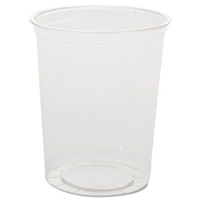 Deli Containers, 32 Oz, Clear, Plastic, 50/Pack, 10 Packs/Carton