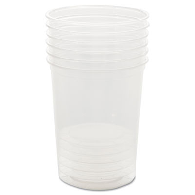 Deli Containers, 32 Oz, Clear, Plastic, 50/Pack, 10 Packs/Carton
