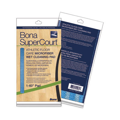 Supercourt Athletic Floor Care Microfiber Wet Tacking Pad, 60", Light/Dark Blue