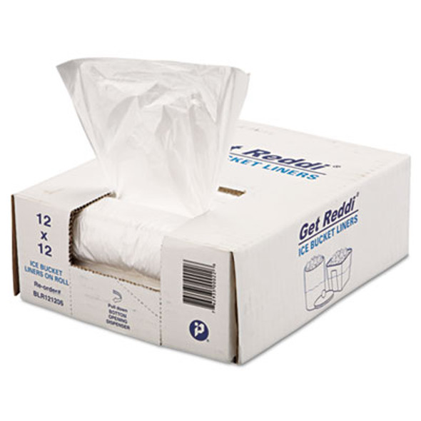 Ice Bucket Liner Bags, 96 Oz, 12" x 12", Clear, 1,000/Carton