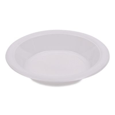Hi-Impact Plastic Dinnerware, Bowl, 10 Oz To 12 Oz, White, 1,000/Carton