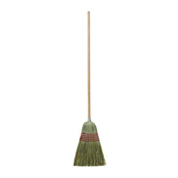 Corn/Fiber Brooms, Corn/Yucca Bristles, 53.5" Overall Length, Natural, 6/Carton