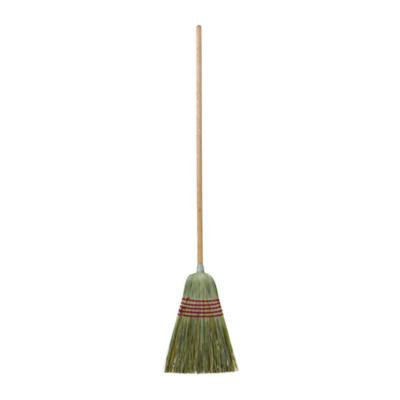 Corn/Fiber Brooms, Corn/Yucca Bristles, 53.5" Overall Length, Natural, 6/Carton