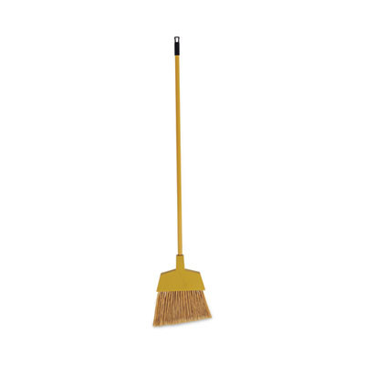 Corn Fiber Angled-Head Lobby Brooms, 55" Length, Yellow, 12/Carton