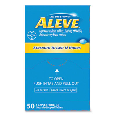 Pain Reliever Tablets, 50 Packs/Box