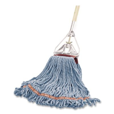 Swinger Loop Wet Mop Heads, Cotton/Synthetic, Large, Blue