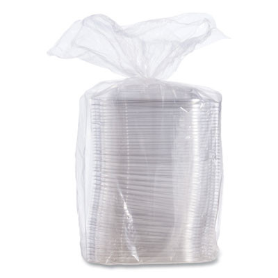 Presentabowls Pro Clear Square Lids For 24 Oz To 32 Oz Bowls, 8.5 x 8.5 x 0.5, Clear, Plastic, 63/Bag, 4 Bags/Carton